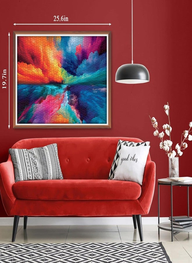 PICKFORU Impossible Puzzles for Adults 1000 Piece, Hard Difficult Jigsaw Puzzles for Adults Painting, Gradient Rainbow Colorful Challenging Puzzles for Adults Teens - Image 3